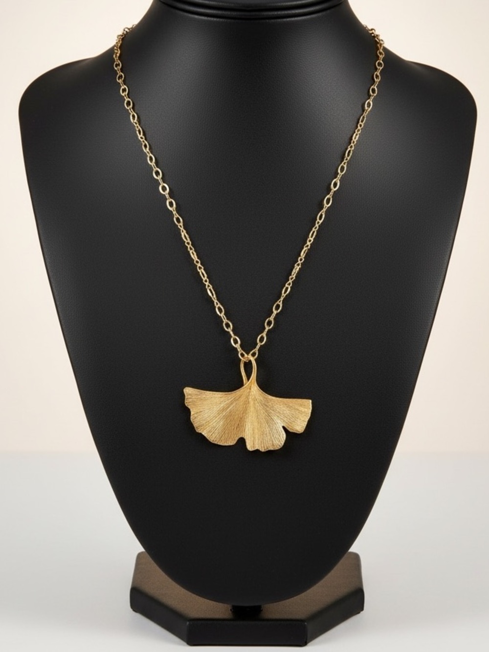 Ginkgo Leaf Pendant Necklace
